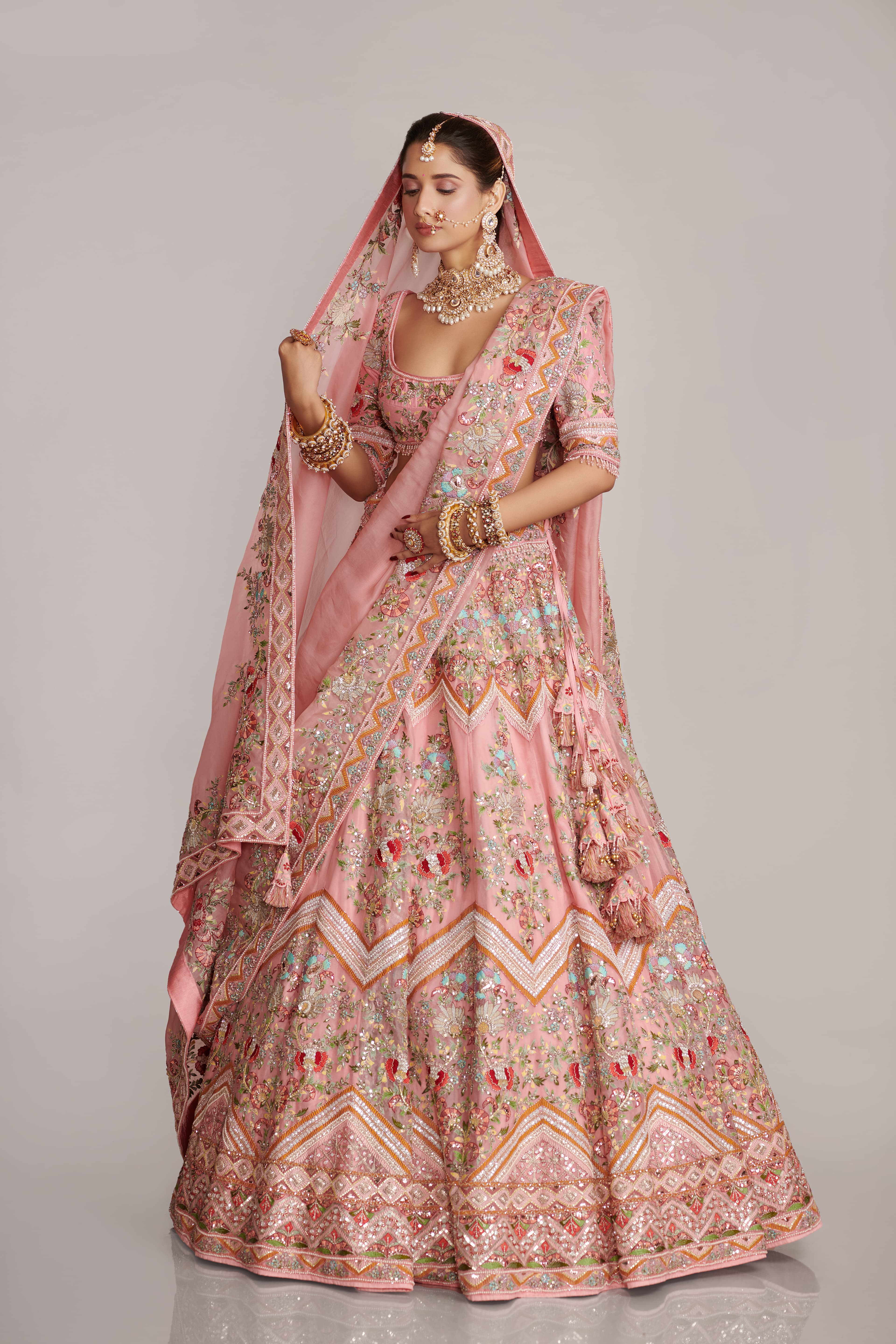 Lehenga with Blouse and Dupatta AS/L/032