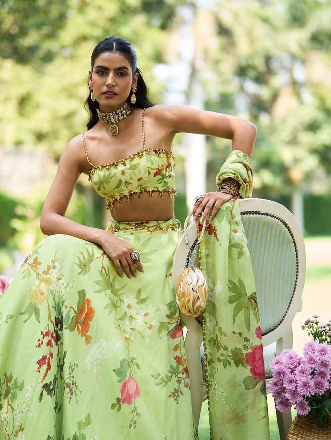 Lehenga with blouse and dupatta