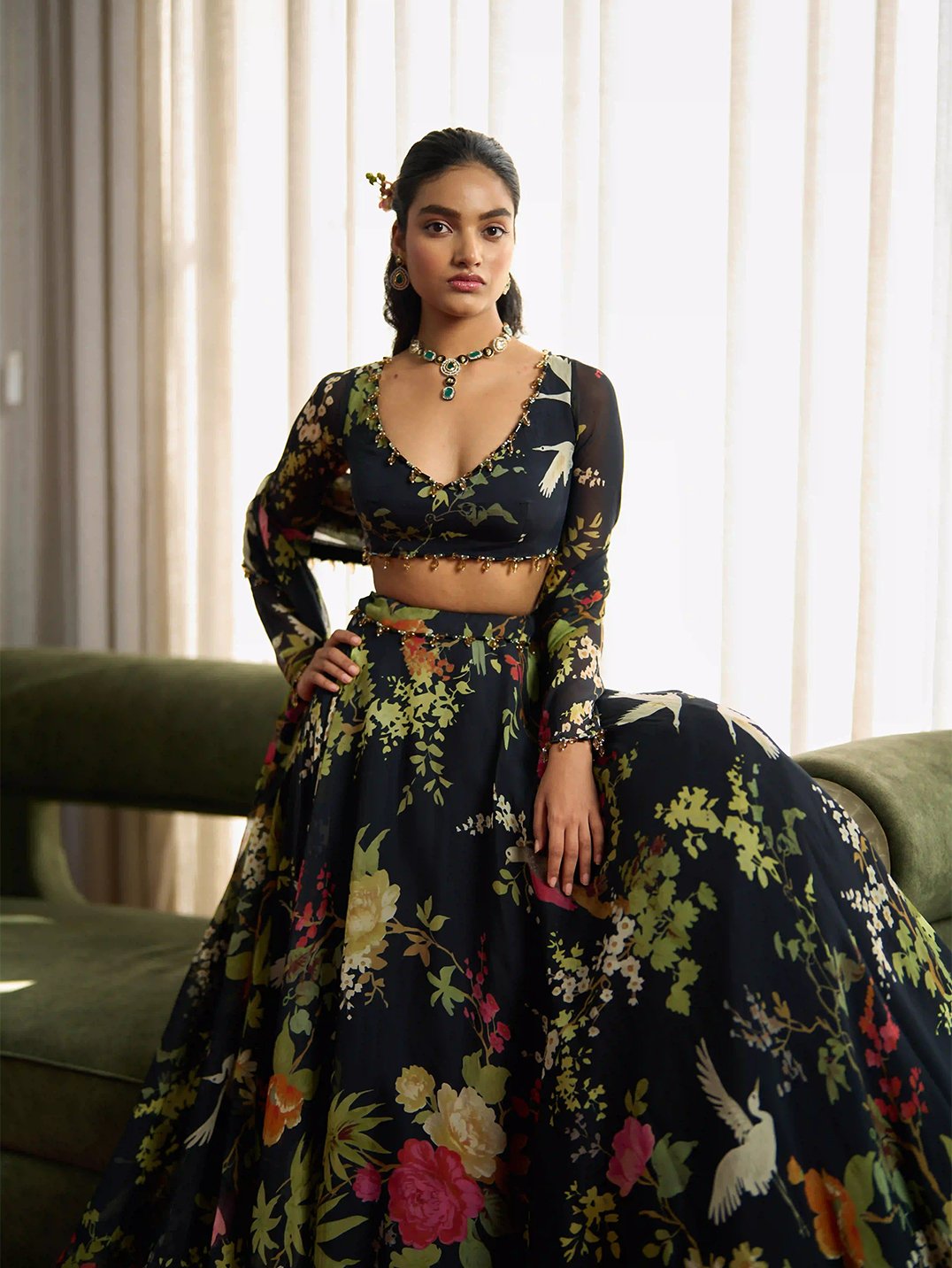 Lehenga with blouse and dupatta