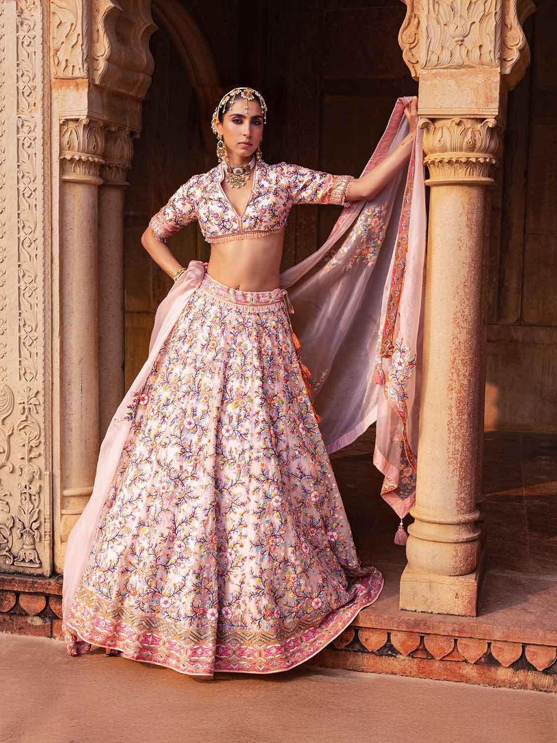 Lehenga with blouse and dupatta