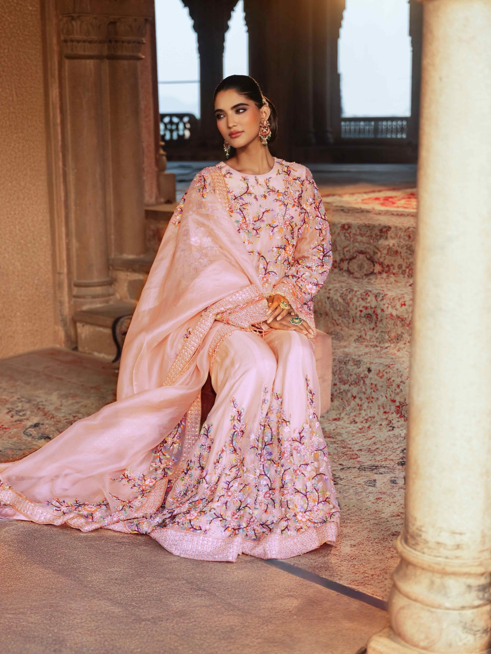 Short kurta with sharara pants