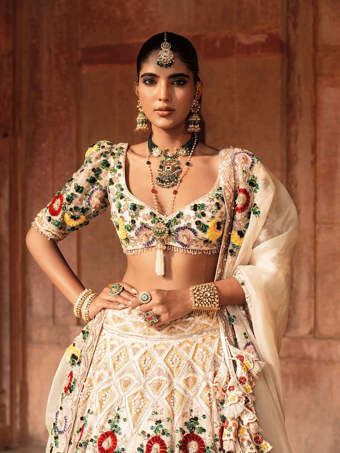 Lehenga with blouse and dupatta